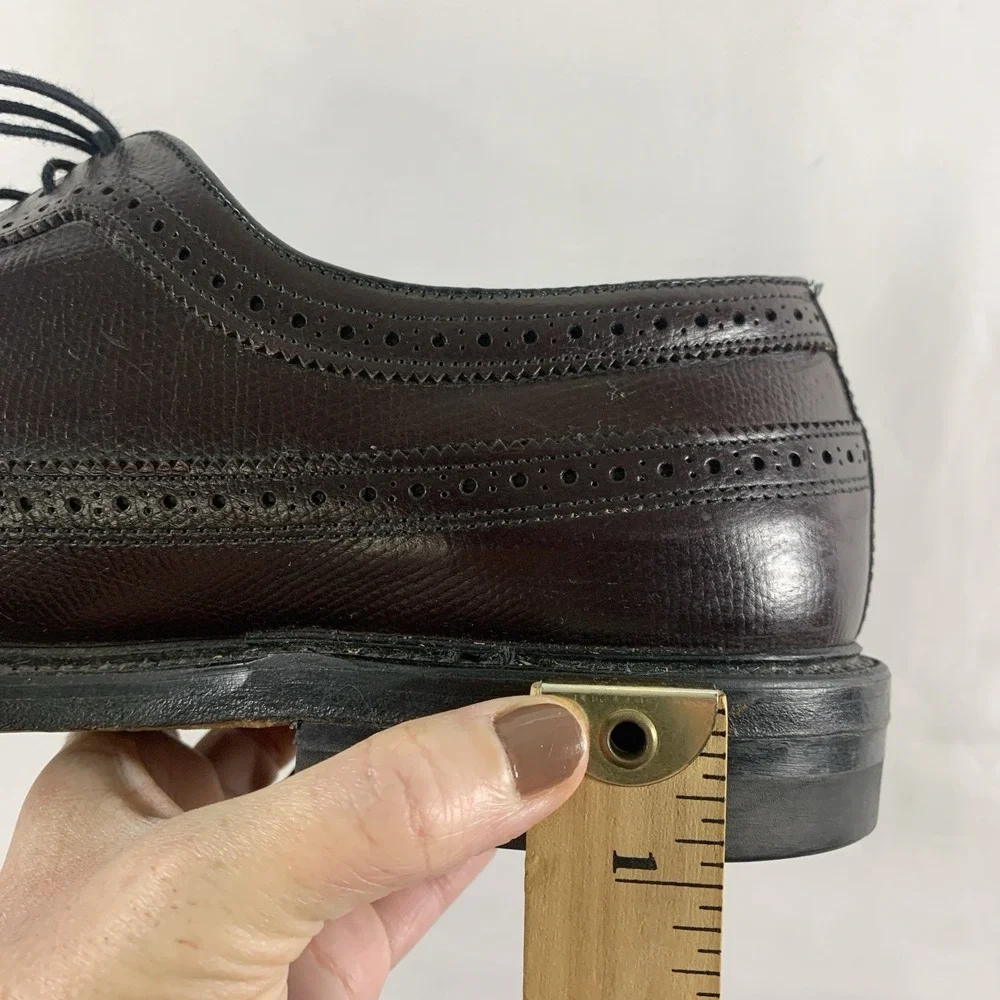 Executive Imperial Mens Brogue Wingtip Derby Dress Shoes Size 11 D Burgundy USA